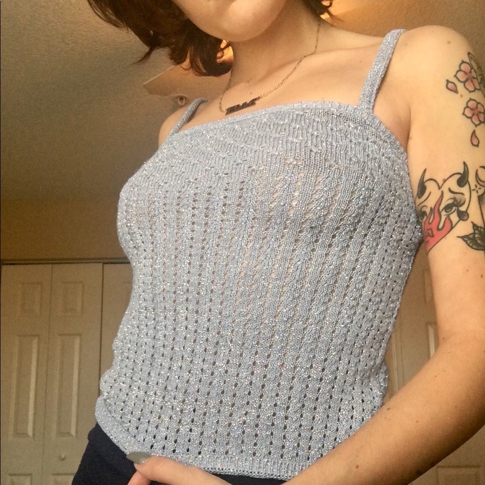Shimmery Vintage Blue Cami